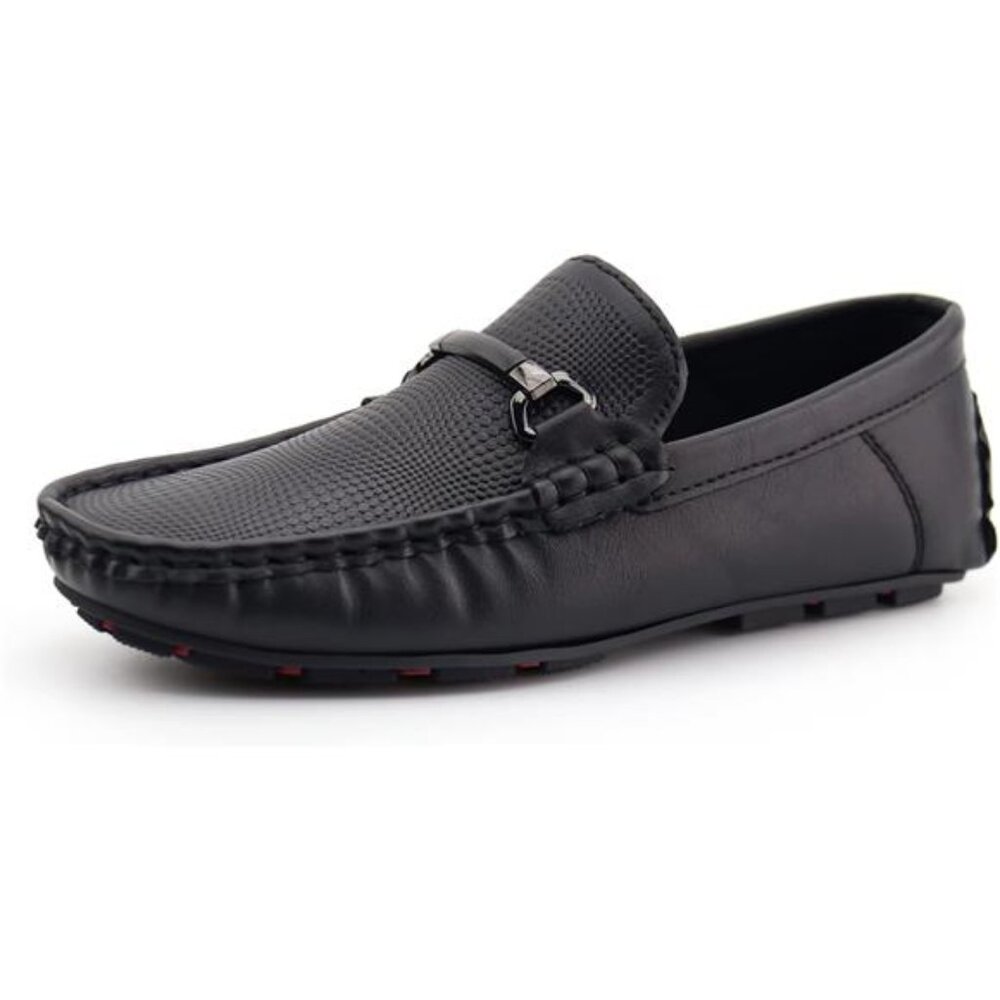 Kids Penny Loafer Casual Slip-On‎ Moccasin Flats Boys Uniform School Black Shoes